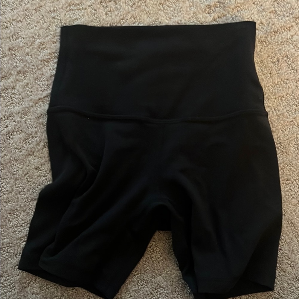 Black High-Waisted Biker Shorts